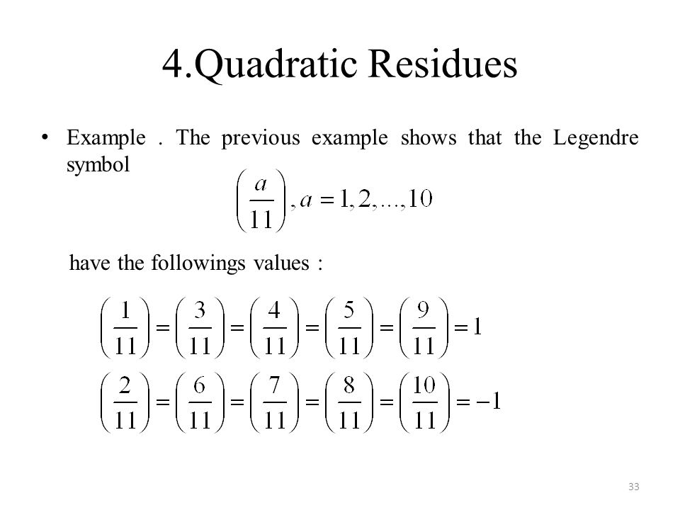 Legendre sale symbol calculator
